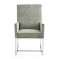 thumbnail image 5 of Manhattan Comfort Element 18.9" Velvet Dining Armchair in Steel Gray (Set of 2), 5 of 9