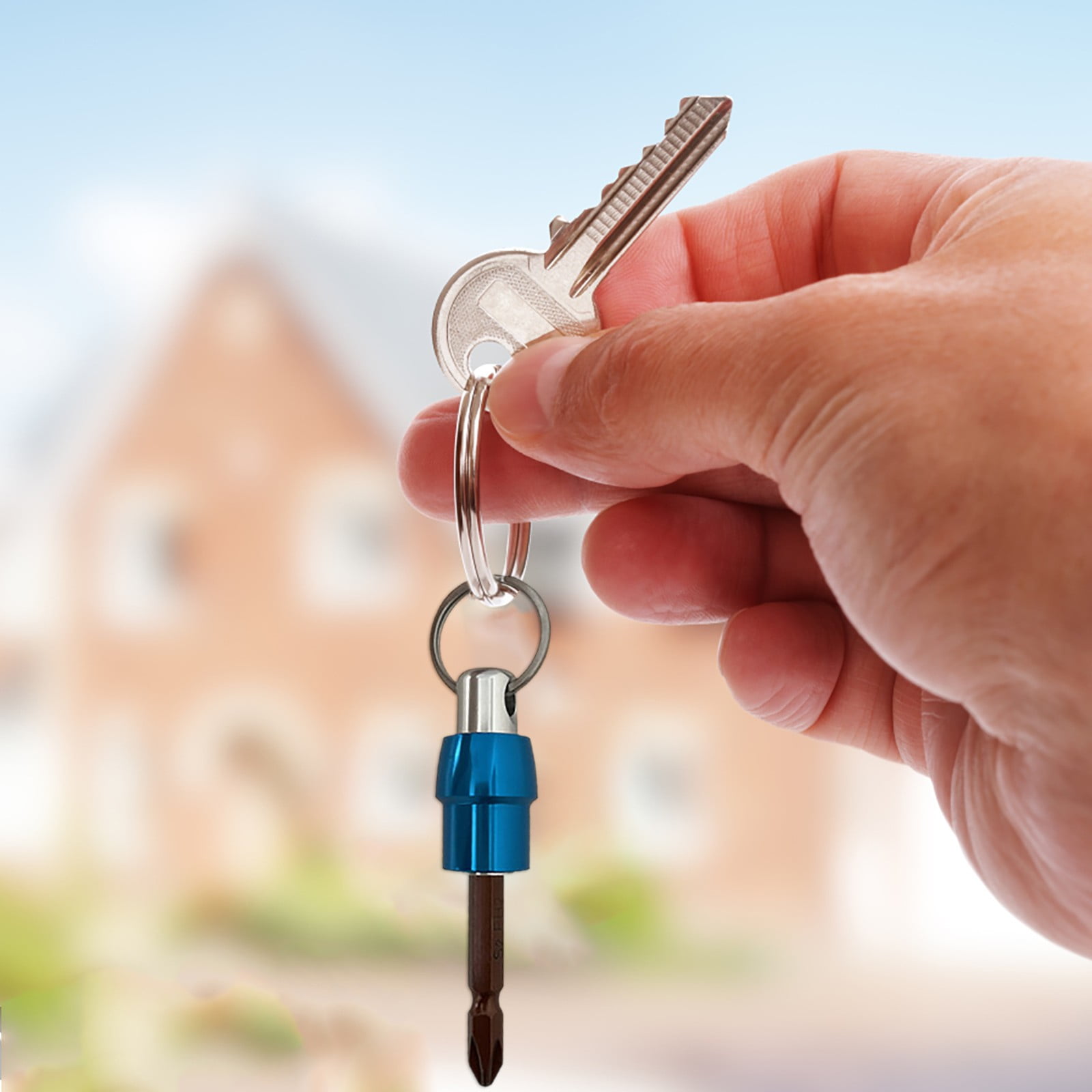 Tiezhimi Keychain Bit Holder Keychain Ring Bit Holder Key Bit Quick Portable Tool