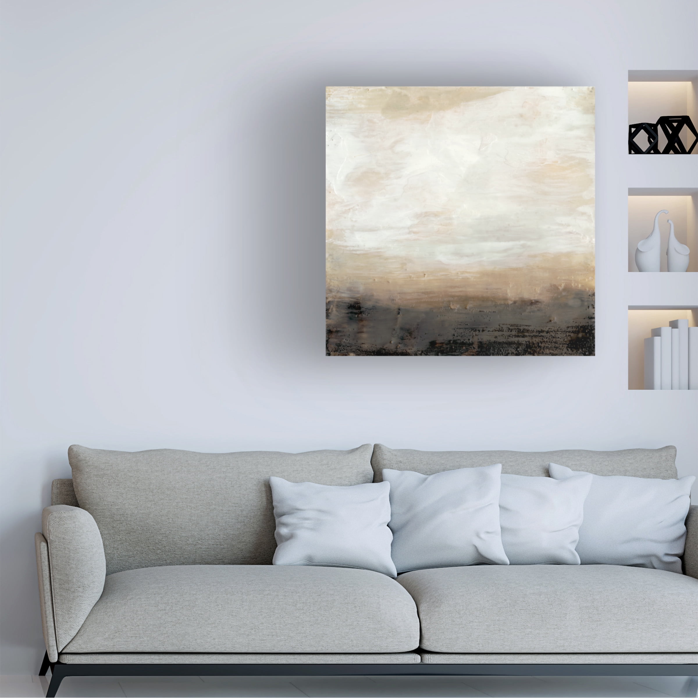 Jennifer Goldberger 'Umber Land I' Canvas Art