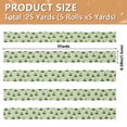 thumbnail image 3 of 5 Rolls Christmas Ribbon 1.5 inch Wide Decorative Ribbon for Gift Wrapping and Holiday Decorations Cute Frogs on Lily Pads, 3 of 7