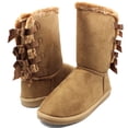 thumbnail image 3 of LAVRA Girls Mid Calf Faux Suede Winter Boots Anti Slip Snow Shoe, 3 of 6