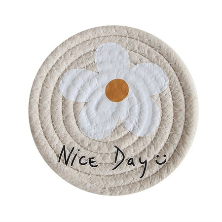 

Liveday Heat-resistant Mat Cotton Slip-Proof Round Insulation Pads for Cooking