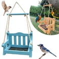thumbnail image 1 of Comedero Para Pájaros Columpio Colgante Comedero Para Pájaros Silla De Madera Forma Columpio Comedero Para Pájaros Para Alféizar De Ventana Árbol Yuarrent PT002366-03, 1 of 6