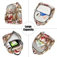 thumbnail image 5 of JIALIOU Mini Backpack Purse for Women Quilted Casual Daypack Small Travel Shoulder Bag, Christmas Santa Claus with Deers, 5 of 7