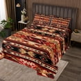 thumbnail image 2 of Western Quilt Set Southwestern Coverlet Set,Geometric Aztec Bedspread Set Queen,Retro Exotic Stripes Quilted Geometry Triangle Western Decor for Bedroom, 2 of 3