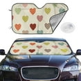 thumbnail image 2 of Balery Heart Polka Dot Print Car Windshield Sun Shade,Windshield Sunshade for Car Pickup Truck SUV Accessories-Small, 2 of 7