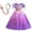 Purple Dress with Wig, variant on LOEL Girls Princess Costume Puff Sleeve Purple Fancy Dress Ages 3-10 for Halloween Birthday Party