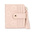 thumbnail image 5 of Montana West Small Wallet for Women Floral Embossed RFID Bifold Mini Card Holder with Tassel, Pink, 5 of 7