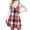 Pink, variant on Women's Pinafore Dress Plaid V-Neck Sleeveless Zip Front Jumper Casual Midi Dress for Fall Winter Daily Wear,Brown,L