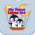 thumbnail image 4 of Inktastic My Nana Loves Me Penguin Boys or Girls Baby Bib, 4 of 4