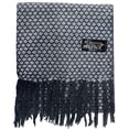 thumbnail image 4 of Bufanda Artesanal AlpacaCharcoalWhite 1Pza Gris Oscuro/Blanco 170cm x 21cm Hechas a Mano Alpaca., 4 of 4