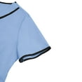 thumbnail image 4 of Scrub Sets for Woman Two Piece Nurse Working Uniforms V-Neck Short Sleeve Tops & Elastic Waistband Scrub Pants with Pockets Light Blue S-3xL, 4 of 9