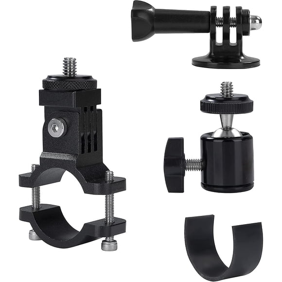Action Camera Bike Handlebar Mount 360° Rotation Aluminum Motorcycle Mount Bracket for GoPro Hero 8/7/6/5/ Osmo Actioncam