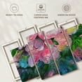 thumbnail image 6 of Elephant Stock Abstract Peonies Wall Art - Horizontal Multi Panel Canvas - Living Room Wall Decor - Abstract Multi Panel - Gray And Green Decor - 75" x 48", 6 of 8