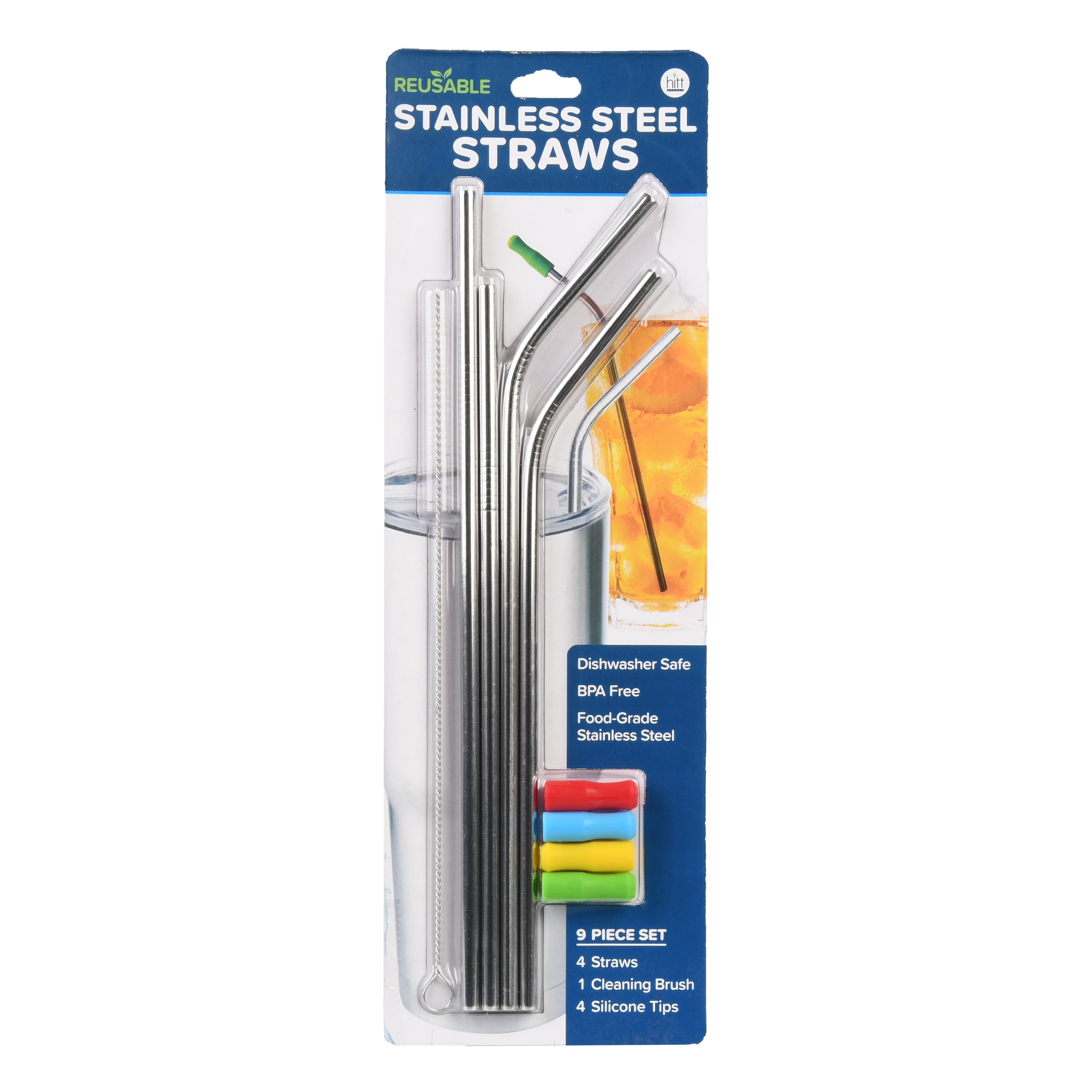 Details about   3 Packs of 8 = 24 Red Copper Reusable Stainless Steel Straws As Seen On TV 