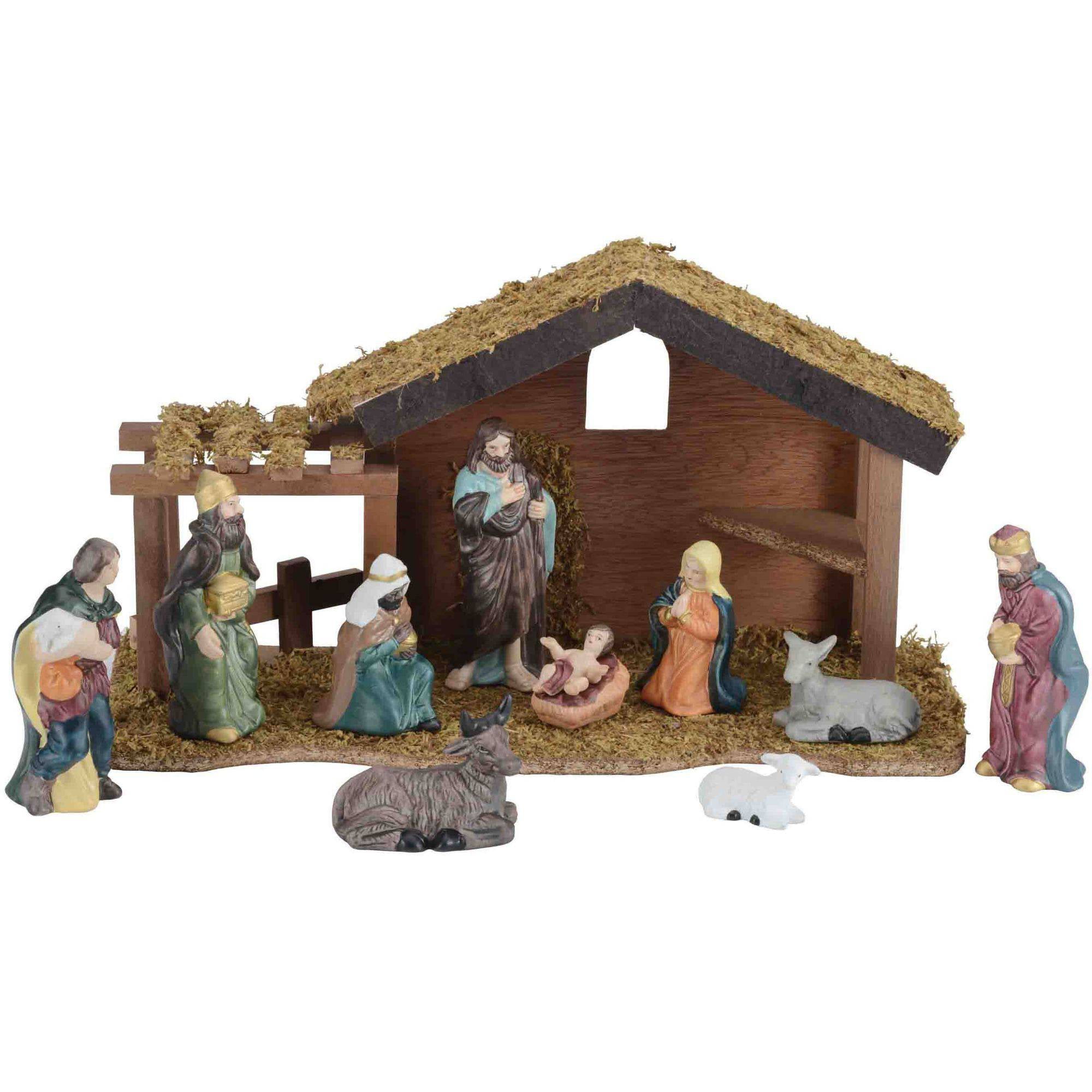 walmart outdoor christmas nativity sets