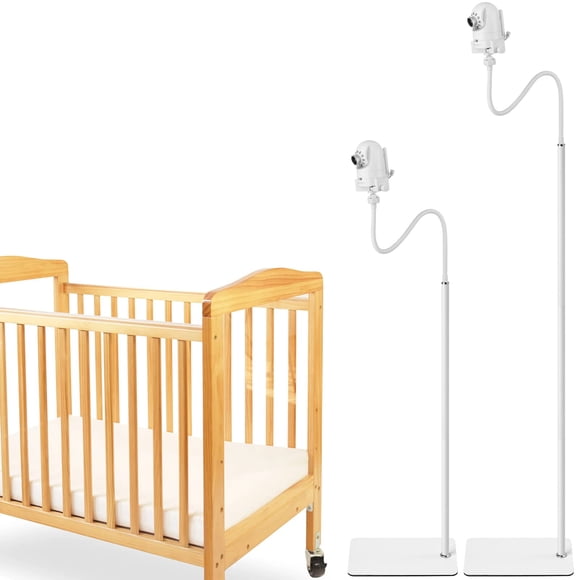 iTODOS Soporte de suelo para monitor de bebé compatible con Infant Optics DXR-8 Pro, Nanit Pro, Motorola, VAVA, Owlet, mantiene al bebé alejado del tacto, más seguridad