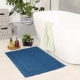 thumbnail image 3 of Unique Bargains Cotton Bath Mat Soft Bathroom Rug Absorbent Floor Towel Mats Blue, 3 of 7