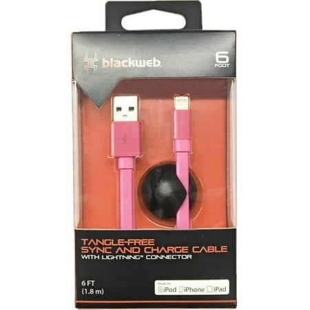 Blackweb USB Sync & Charge Cable with Lightning Connector 6, Pink