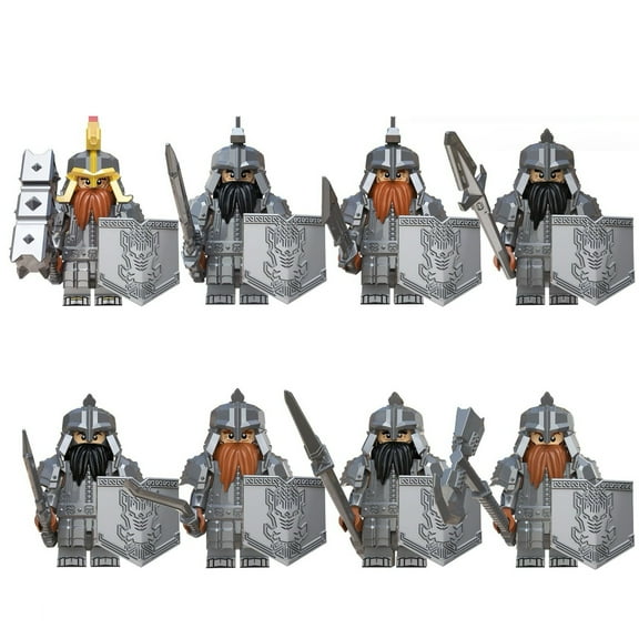 8 Pcs Lord Action Figures Building Blocks Toys Set, Collectible 1.77 Inchs Minifigures Building Kits Awesome Gift for Kids Fans of the Rings Building Toys