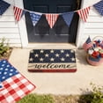 thumbnail image 3 of 4th of July Patriotic Welcome Doormat 250th Anniversary Doormat Decor Vintage American Stars Stripes Rug Anti-Slip Rubber Mat for Independence Day Porch Decor, 3 of 6