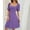 Purple, variant on Ayolanni V-Neck Women Dresses Knee-Length Black Solid Short Sleeve Puff Dresses Teen Girl Dresses L