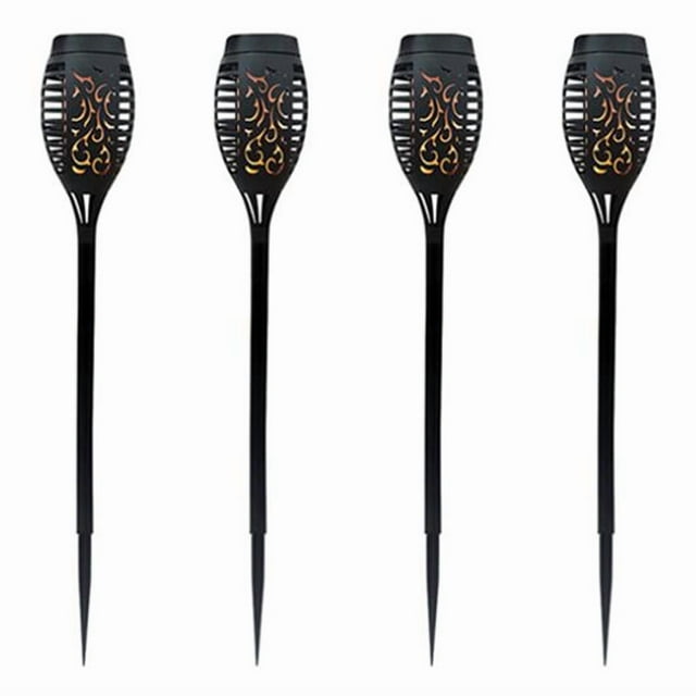 4 Pcs LED Solar Flame Light Lamp Flickering Waterproof Garden Decoration Landscape Lawn Lamp Path Lighting Torch Outdoor