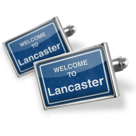 Lancaster Cufflinks - Cufflinks Sign Welcome To Lancaster - NEONBLOND