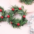 thumbnail image 7 of Lssam Christmas Candle Ring Wreath with Artificial Holly Red Berries and Pine Needles for Tabletop Taper Decor, Set of 1 PC, 5 Inch Small Wreaths for Crafts and Holiday Garland Ornaments, 7 of 7