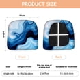 thumbnail image 3 of Light Blue Marble Flow Seat Covers for Dining Room Chairs Set Of 4,Stretch Printed Washable Chair Seat Cover with Elastic Ties and Button,Removable Waterproof Couch Cushion Covers, 3 of 6