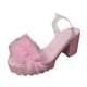 thumbnail image 4 of Sandalias inclinadas de fondo grueso para mujer Zapatos de plataforma con cuña de tacón alto sólido Wmkox8yii  shjk5669, 4 of 4