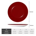 thumbnail image 2 of Daiia Maroon Printed Pattern Ceramic Plate Dinner Plates Bone China Decorative Plates with Display Stand Art Ceramic Ornaments for Wall Hanging Decoration-10in, 2 of 6