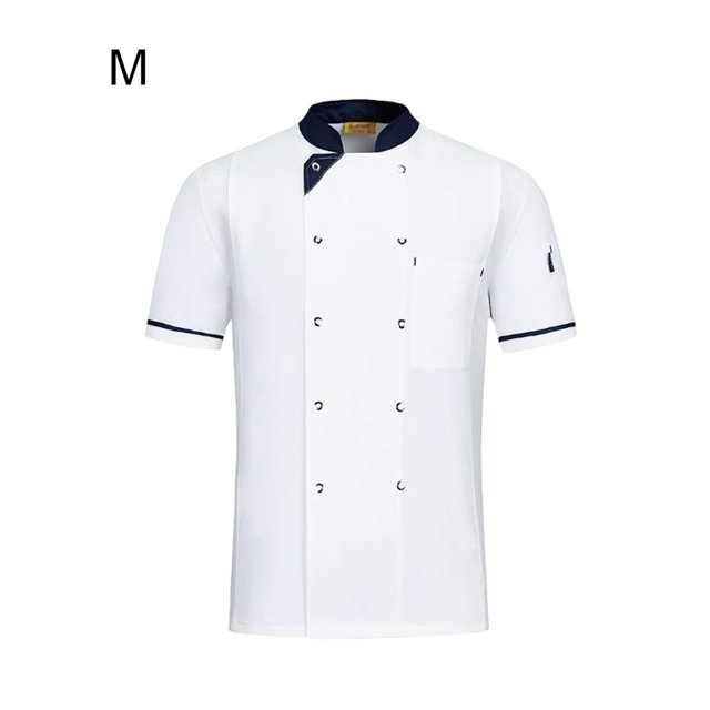 Baohd Polyester Restaurant Kitchen Uniform - Wear-resistant And Colorfast Easy To Maintain Chef Shirt Cooking Sleeve White M