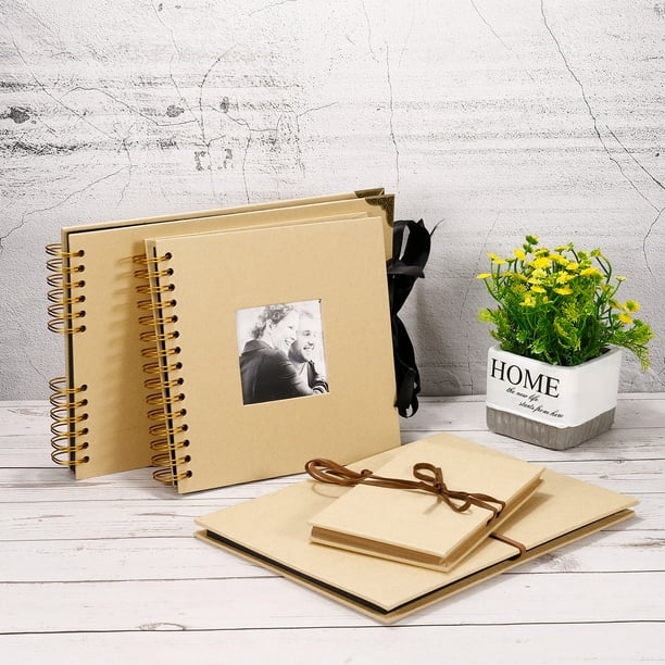 Uxcell Scrapbook Album, 3Pcs 8 inch Photo Album,with 15