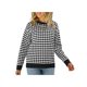 thumbnail image 1 of VISgogo suéter femenino, cuello redondo de color en contraste, manga larga, prendas de punto de retazos, traje de otoño, S/M/L/XL VISgogo moda, 1 of 4