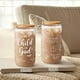 thumbnail image 5 of Vaso de cristal SANDJEST 470 ml con tapa de bambú y pajita, 5 of 7