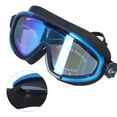 thumbnail image 1 of Lunettes de Natation, Lentille de Placage de Microarc Protection Pratique Grand Cadre Lunettes de Natation Réglable Miroir Sangle pour l'Intérieur pour les Adultes pour la Formation en Plein Air Bleu et Noir, Jaune, 1 of 7