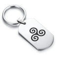 thumbnail image 1 of Stainless Steel Celtic Spiral Knot Dog Tag Keychain Circle Ring, 1 of 2