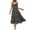 Black, variant on Women's Tie Back Tiered Midi Cami Dress with Bow Back Design and Cutout Details Summer Wear 95% polyester 5% elastane