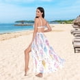 thumbnail image 6 of FORMRS Womens Beach Sarong Semi-Sheer Bikini Wrap Skirt Swimsuit Cover-ups, Colorful Ice Cream Pattern, 6 of 7