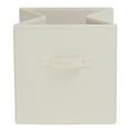 Mainstays Collapsible Cube Fabric Storage Bins (10.5" x 10.5"), Vanilla Dream, 6 Pack