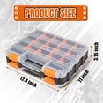 thumbnail image 3 of Caja de herramientas con tapa transparente, organizador de doble cara con 34 compartimentos., 3 of 5