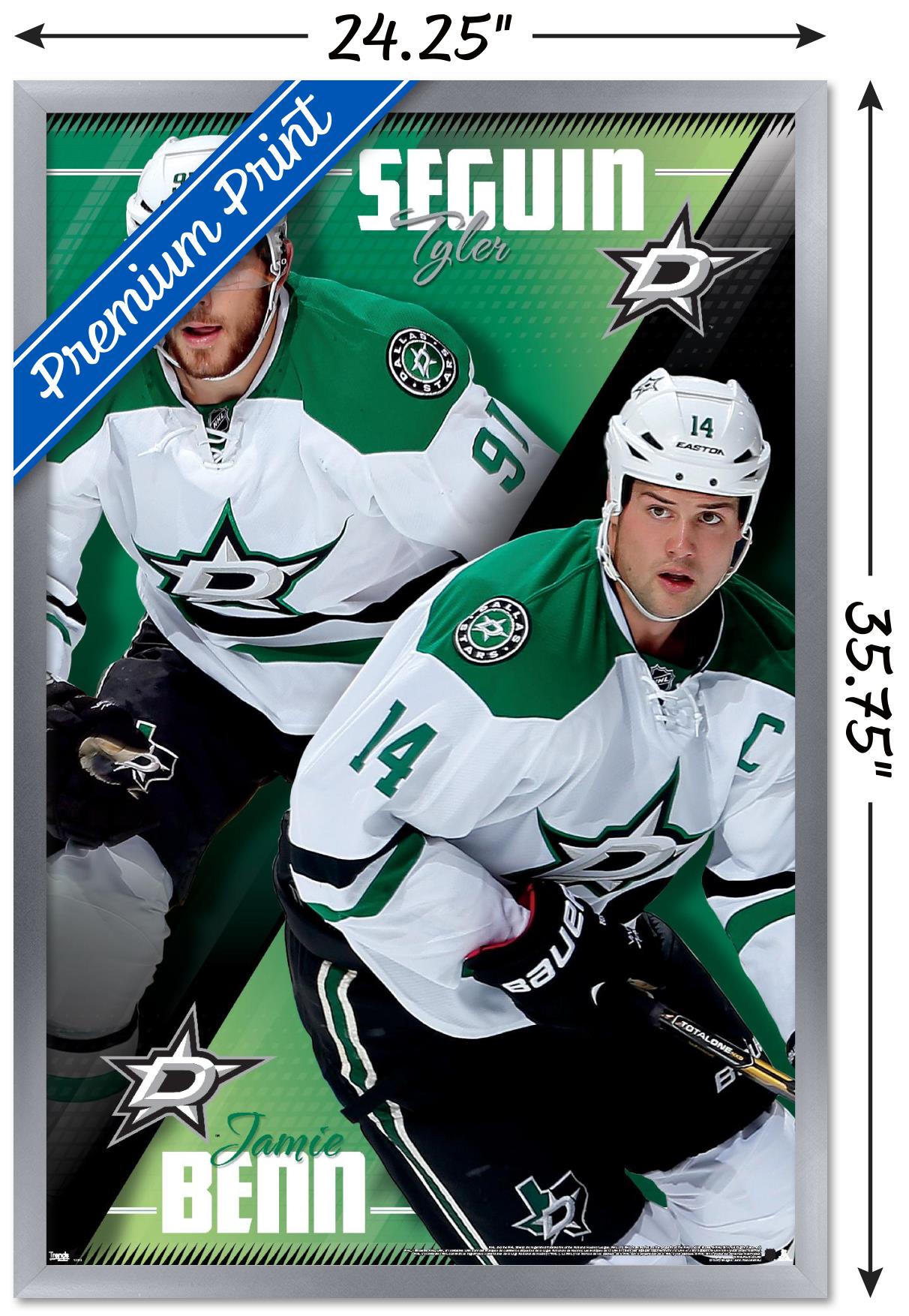 NHL Dallas Stars - Tyler Seguin and Jamie Benn 14 Wall Poster, 22.375" x 34", Framed