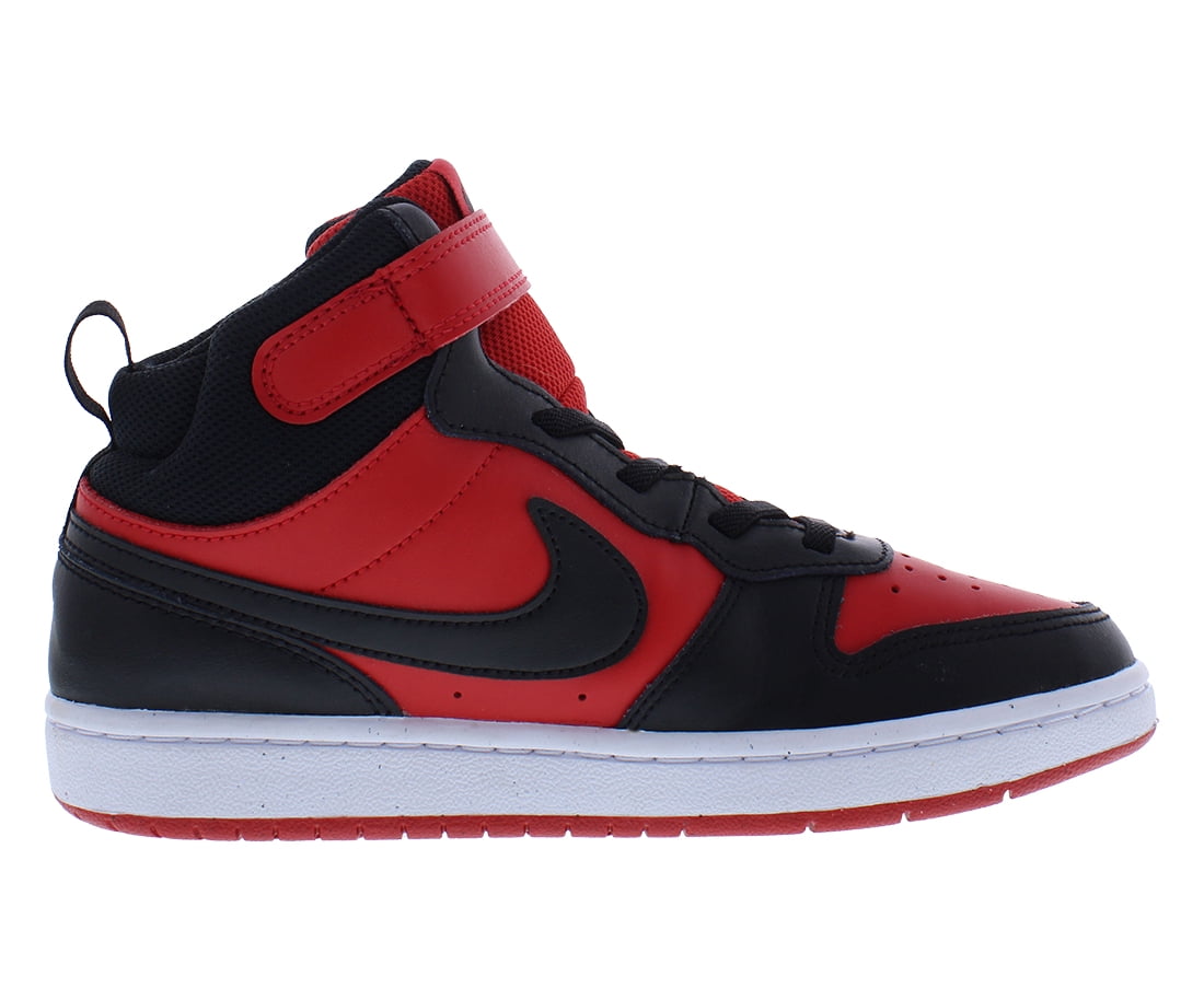 NIKE Court Borough Mid 2 Boys CD7783-602 (University RED/Black-WH), Size 11