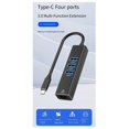 thumbnail image 2 of NEW Driver-Free Type-C to 3.0HUB Gigabit Network Hub Mobile Phone Tablet Notebook Desktop to RJ45 Wired Network,1 x HUB Gigabit Network Card Hub,Black, 2 of 8
