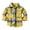 Yellow, variant on PINQI Baby Fashion Snowsuit Toddler Boys Girls Shirt Coat Jacket Plaid Long Sleeve Kids Turn Down Collar Button Tops Outwear