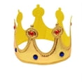 thumbnail image 4 of Corona de rey real para cosplay, accesorio de corona para fiesta navideña, corona de cumpleaños, disfraz para fiesta de graduación, tiara de príncipe heredero real ajustable, 4 of 5