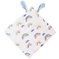 thumbnail image 2 of Cute Bunny Muslin Baby Hand Washcloths, Soft Cotton Bath Face Towel, 4 Layers Extra Absorbent Feeding Burp Cloth for Newborn Infant Blue 0-2 Years, 2 of 3