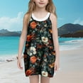 thumbnail image 1 of LOVZFMLL Robe d'Été à Bretelles Imprimée pour Filles avec Poche, 1 of 8