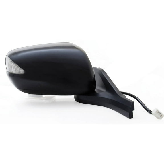 63597H - Fit System Passenger Side Mirror for 10-14 Honda Insight EX Model, black, PTM cover, w/ turn signal, foldaway, Heated Power
